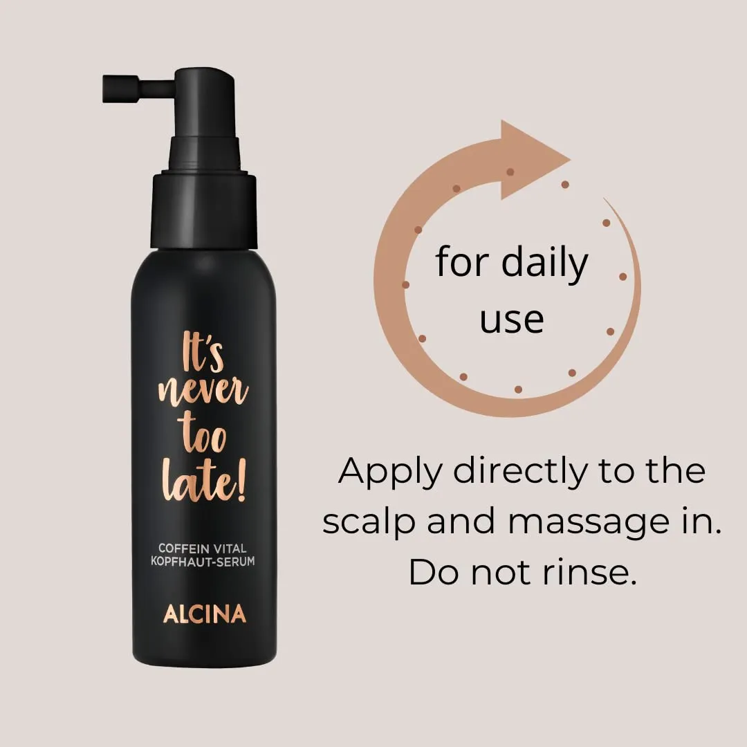 ALCINA Caffeine Vital Scalp Serum 100ml | Combats Thinning Hair and Hair Loss | Professional Hair Care Made in Germany