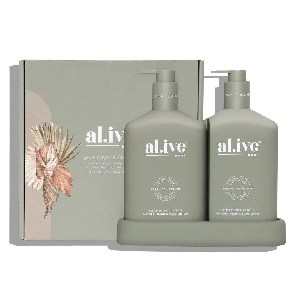 Al.ive Hand Duo 2 x 500ml Bottles - Green Pepper & Lotus