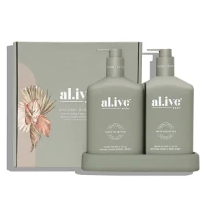 Al.ive Hand Duo 2 x 500ml Bottles - Green Pepper & Lotus
