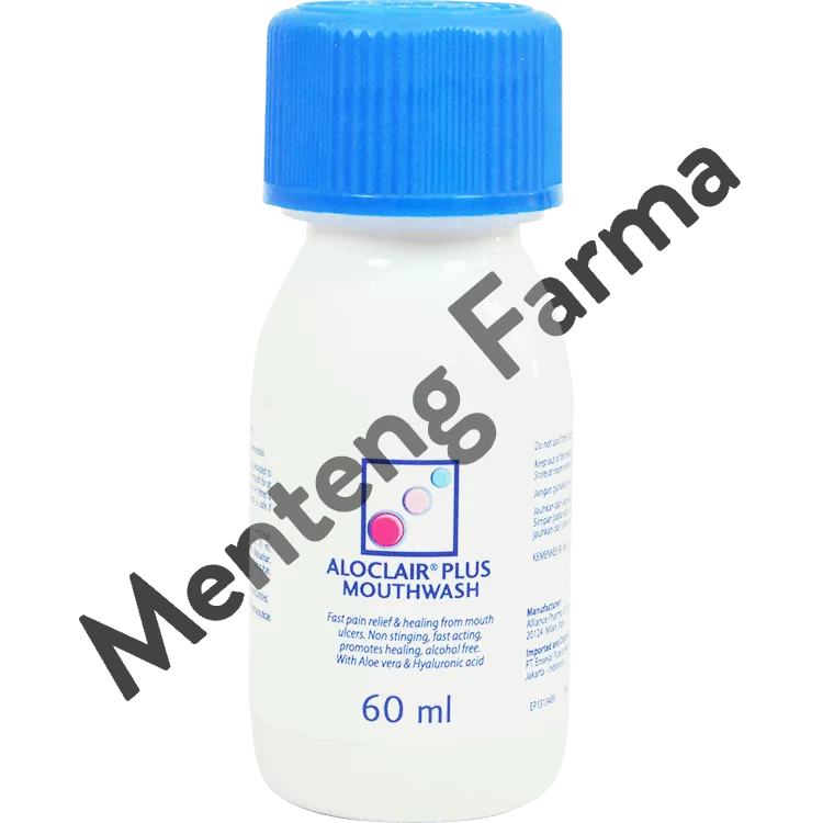 Aloclair Plus Mouthwash 60 mL - Obat Kumur Sariawan dan Luka Mulut