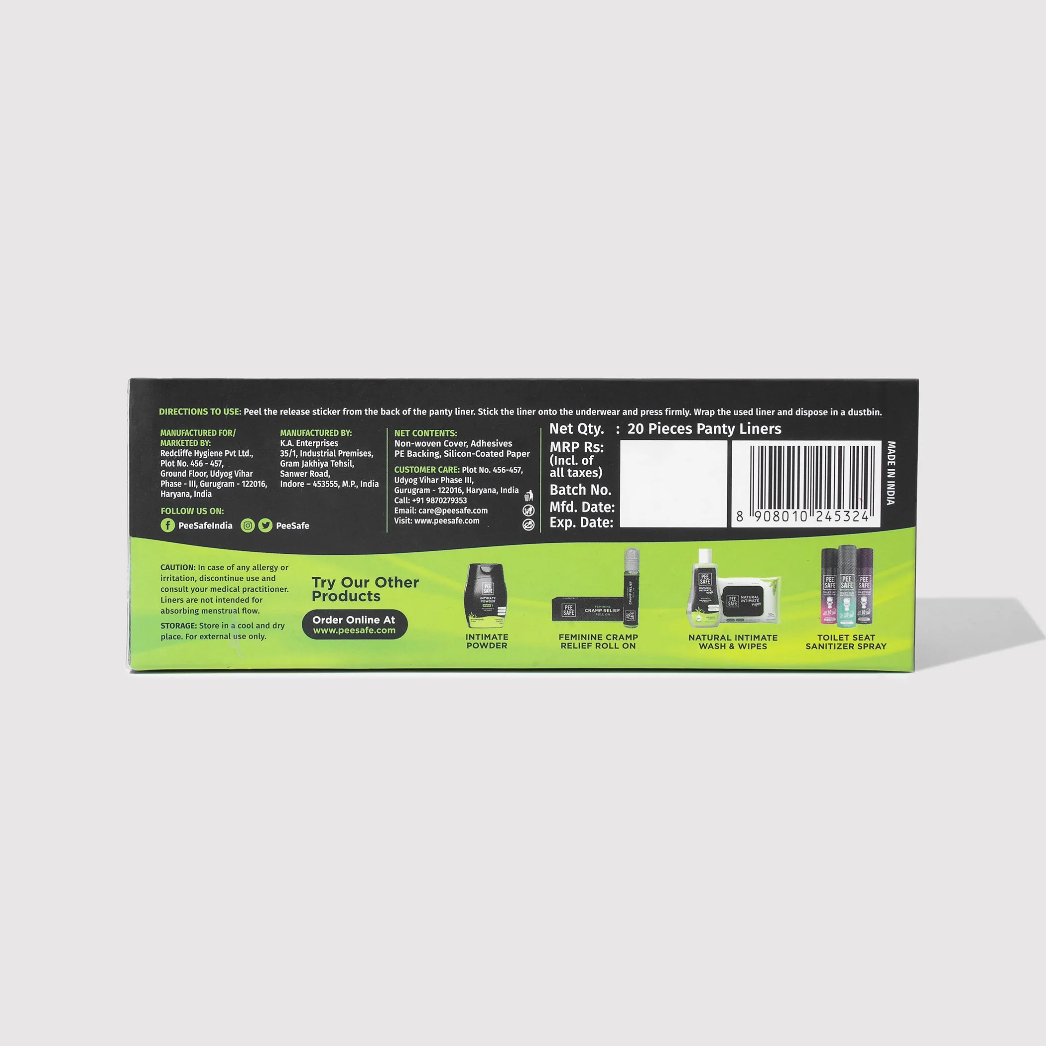 Aloe Vera Panty Liners (Pack of 2, 40 Liners)