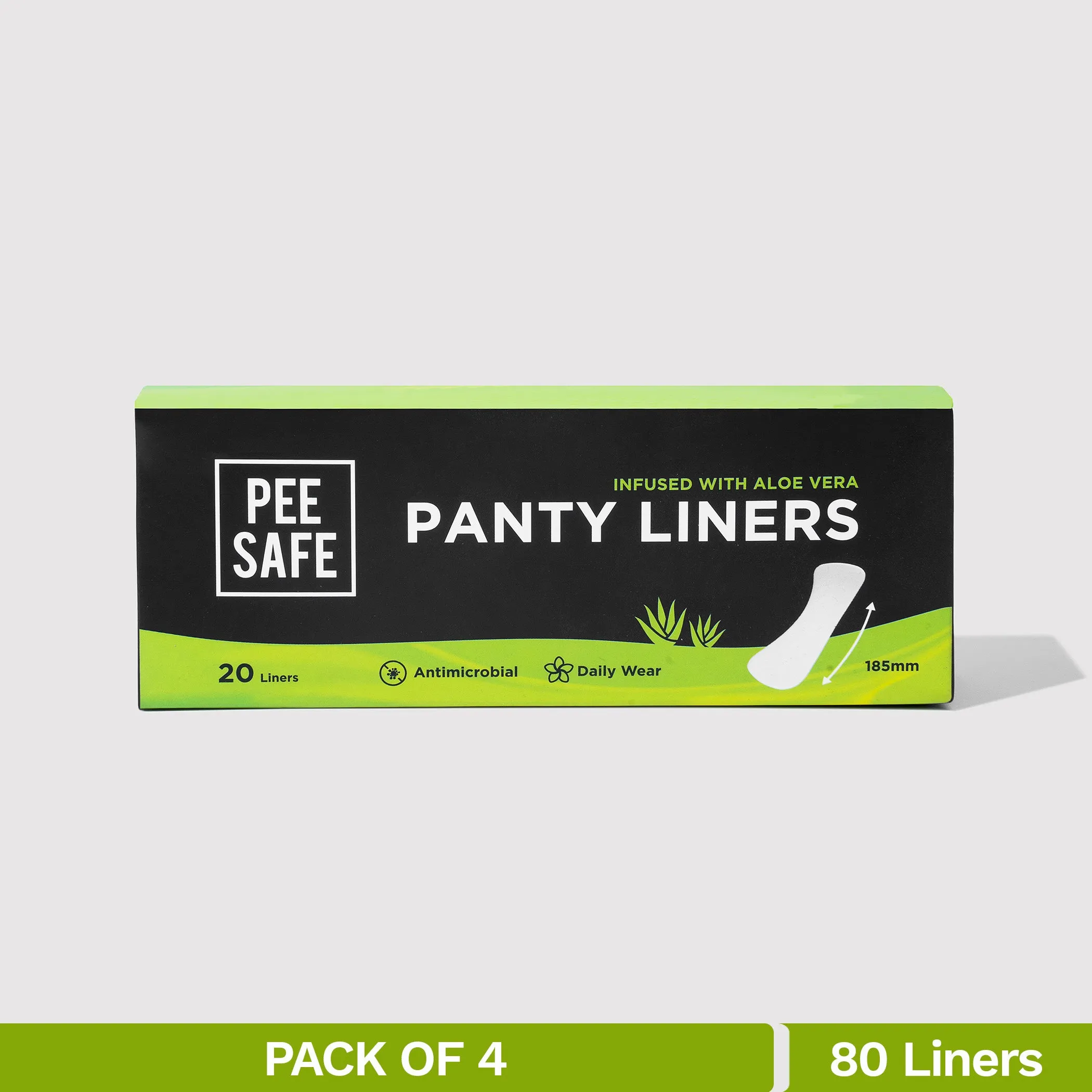 Aloe Vera Panty Liners (Pack of 4, 80 Liners)