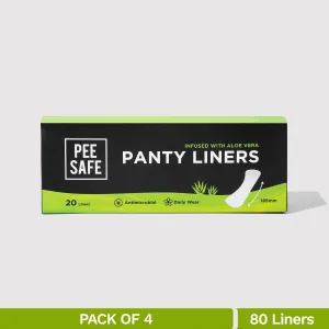 Aloe Vera Panty Liners (Pack of 4, 80 Liners)