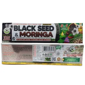 Alriyan Black Seed And Moringa Mix Toothpaste Vegan Fluoride Free 7.5oz