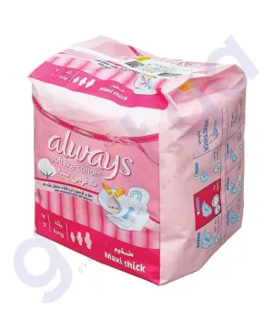 ALWAYS 7PCS  MAXI THICK -PINK - SANITARY PADS