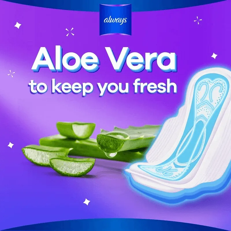 Always Aloe Cool Maxi Thick Large Sanitary Pads - 30 Pads