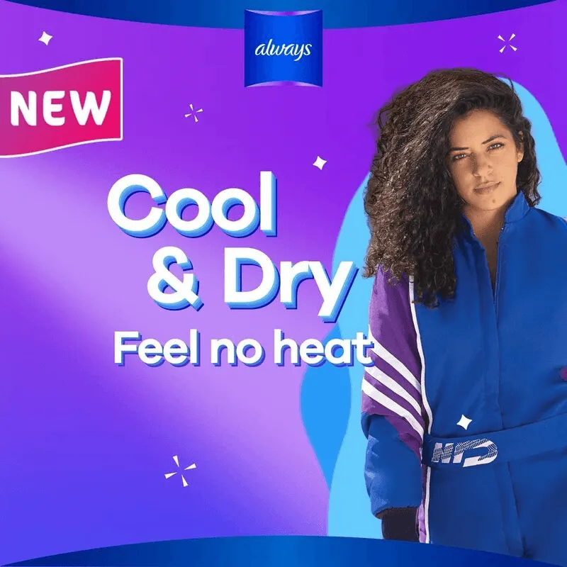 Always Aloe Cool Maxi Thick Large Sanitary Pads - 30 Pads