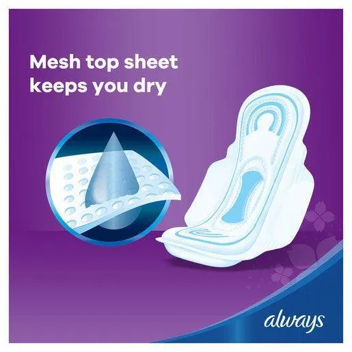 Always Clean & dry Maxi Thick Sanitary Pads With Wing - Large 10pcs