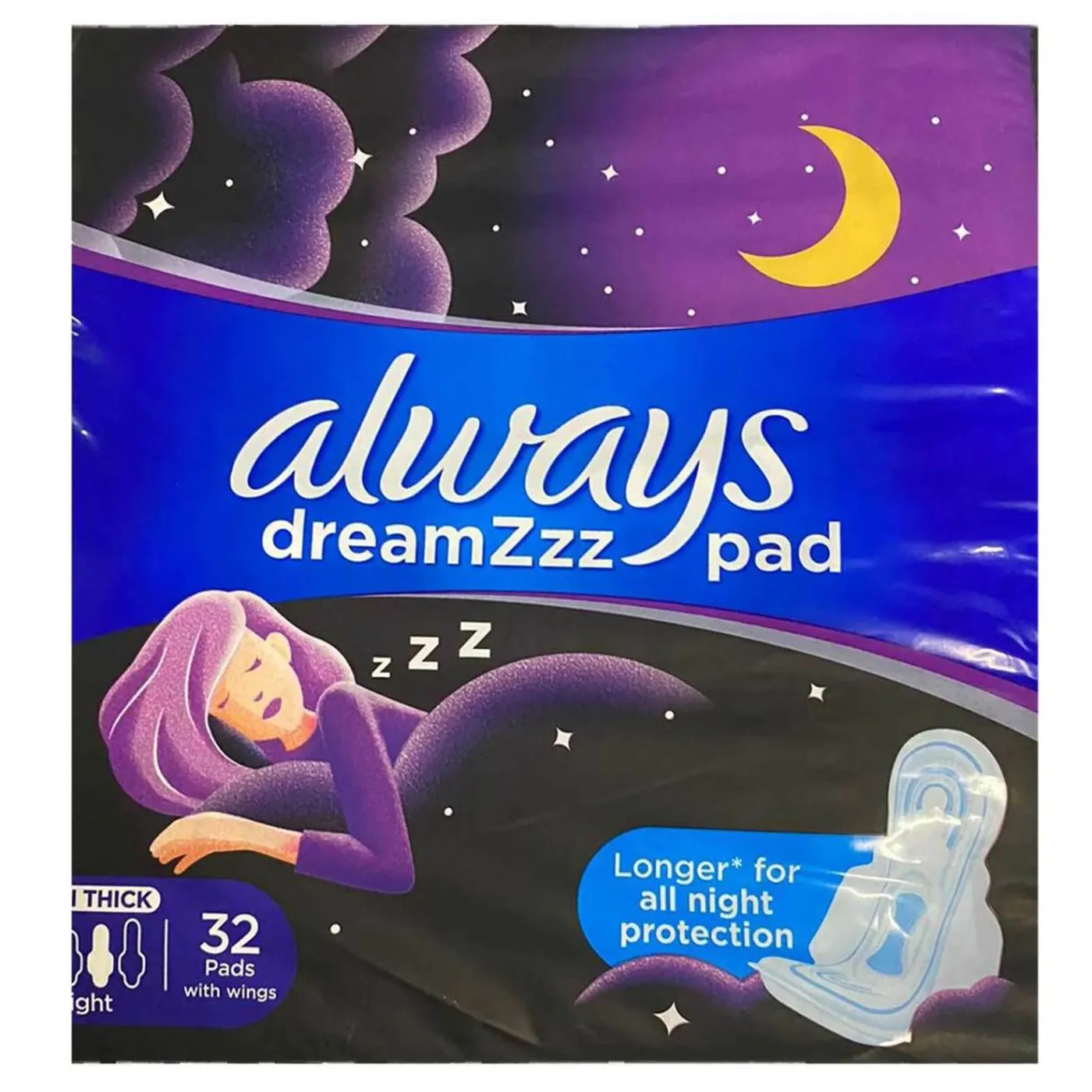 Always Cpm Night Sanitary Pads 32 PC