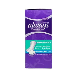 Always Fresh & Protect Normal Panty Liners, 20 Pieces