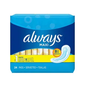 Always Maxi Regular Size 1 Pads Without Wings x24