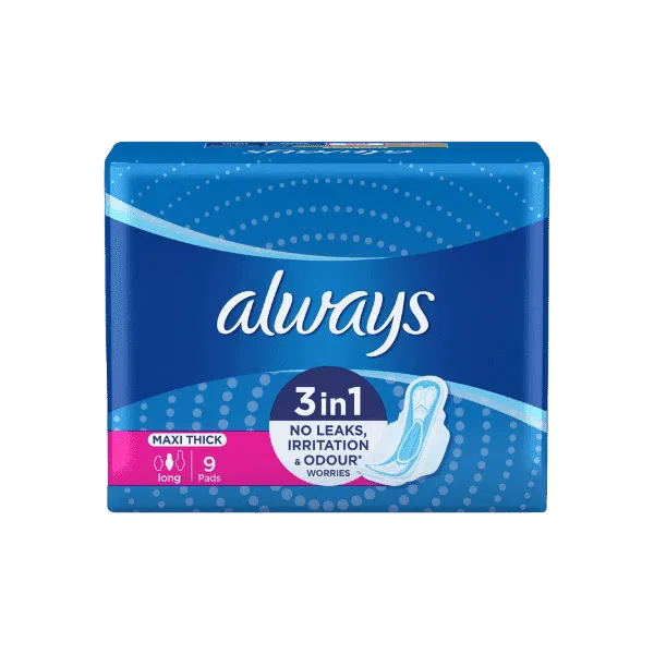 ALWAYS MAXI THICK LONG 3IN1 9 PADS