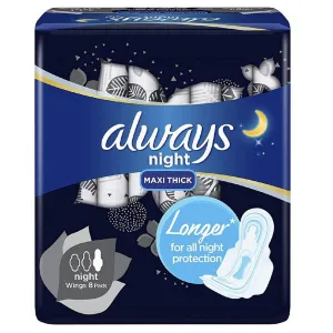 Always Night Wings Sanitary Pads 8 PC