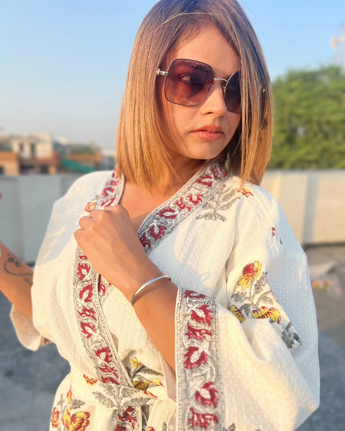 Amber Wrap Waffle Cotton Bath Robe