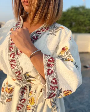 Amber Wrap Waffle Cotton Bath Robe