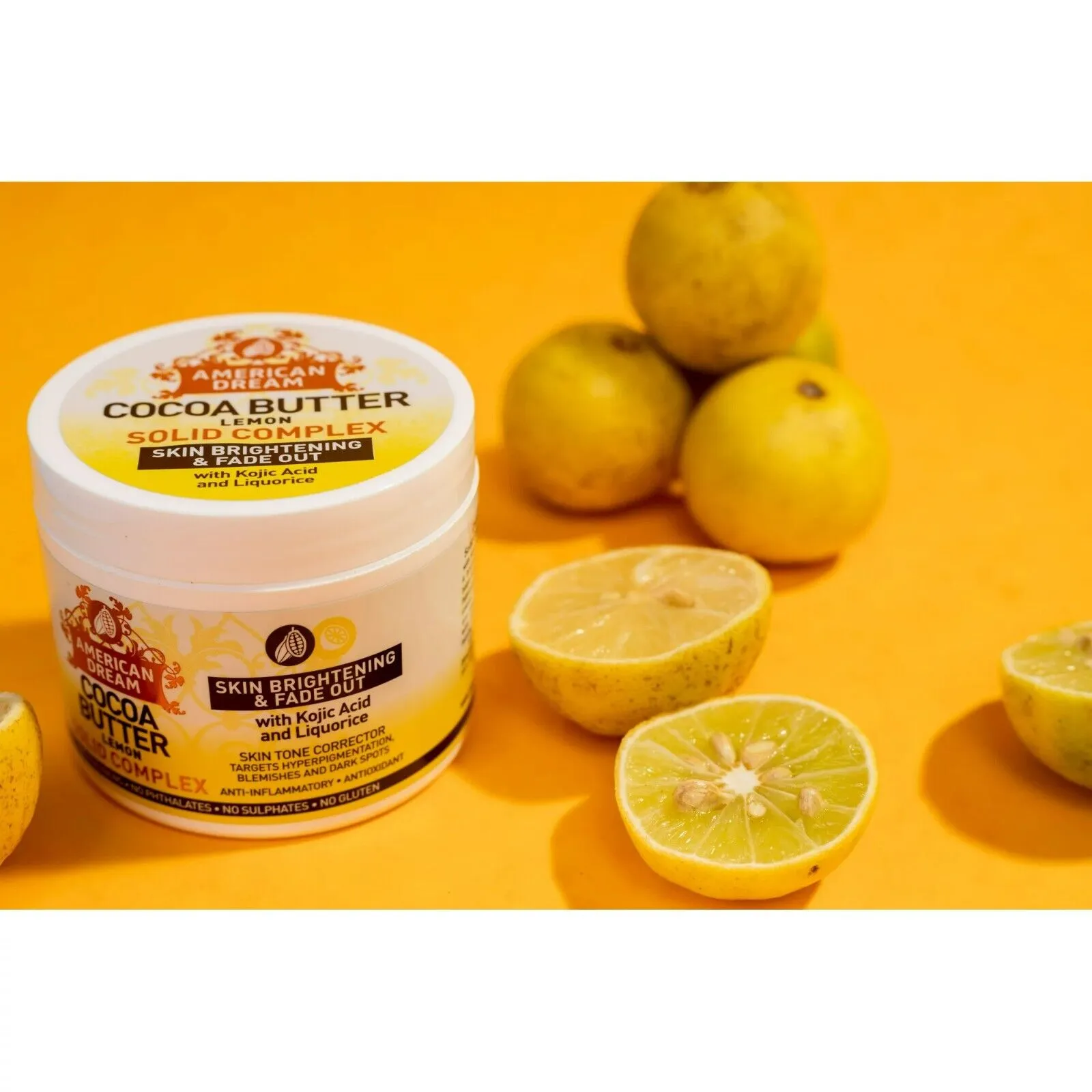 American Dream Cocoa Butter Lemon Body Cream with Kojic acid & Liquorice 500ml