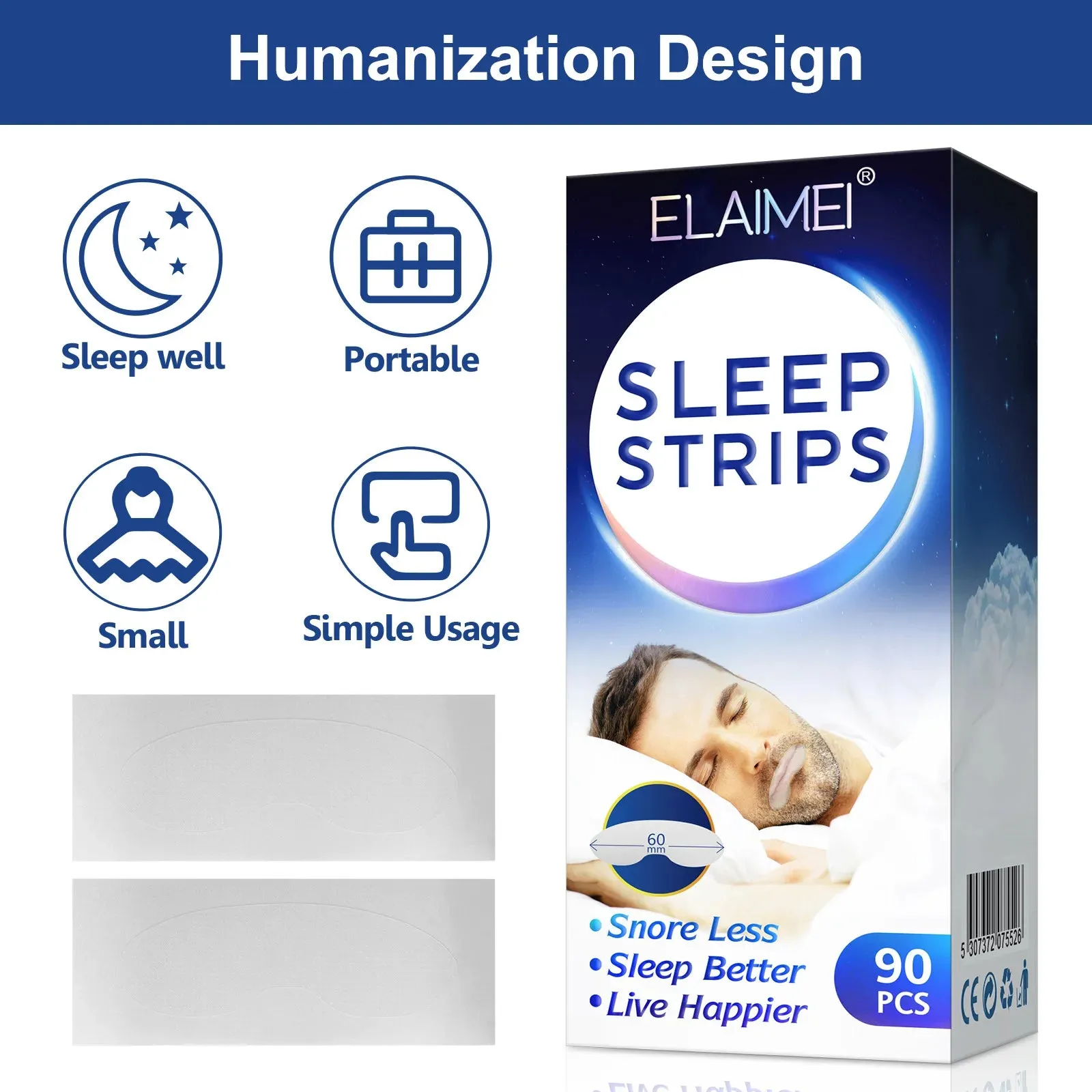 Anti Snoring Sleep Strips – Disposable Mouth Tape for Better Nose Breathing