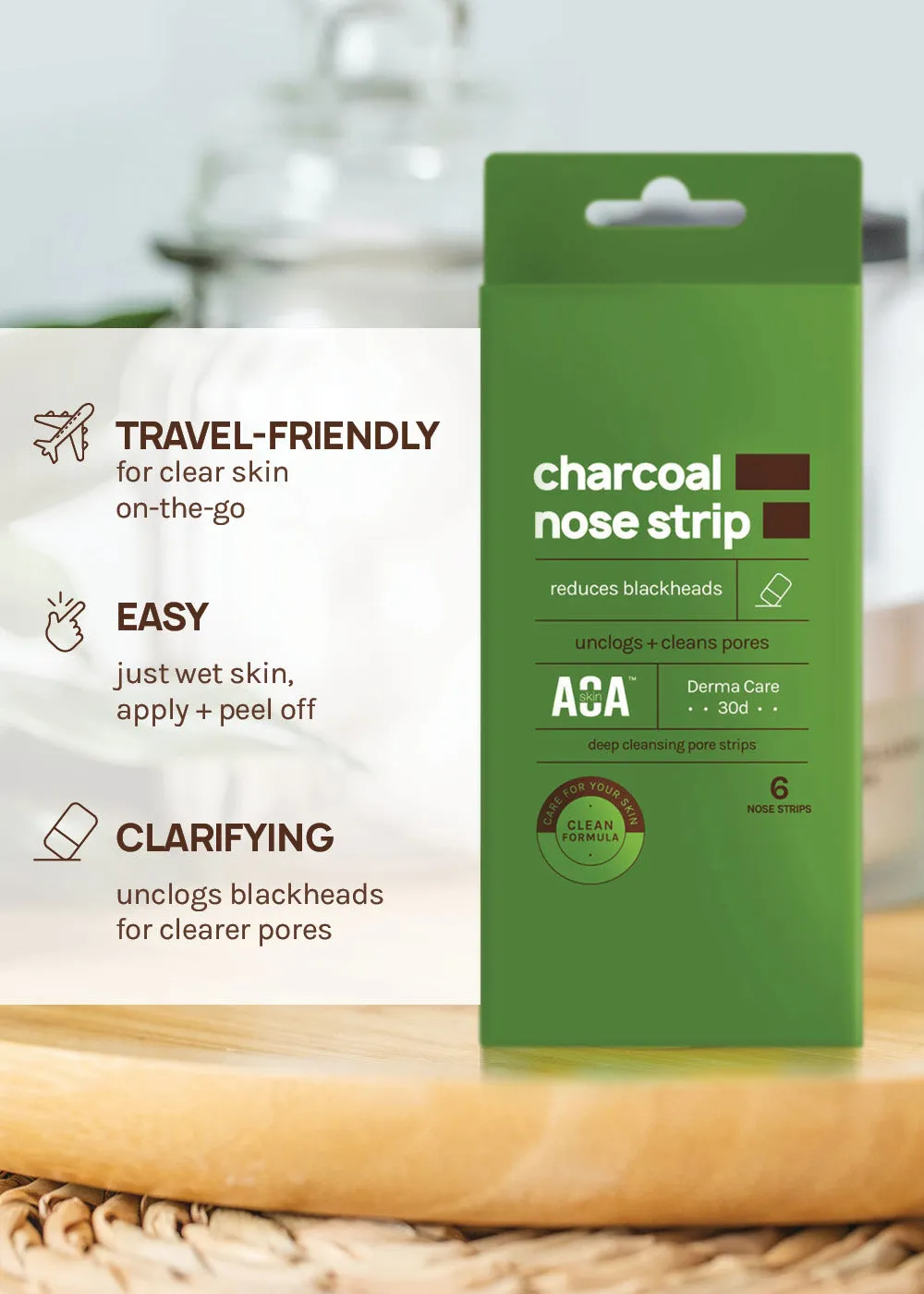 AOA Skin Charcoal Nose Strips 6 Pack