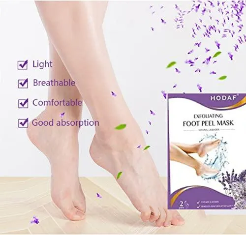 Areumbeauti Foot Mask 2 Pack , Baby Soft Smooth Touch Feet-Men Women (Lavender)