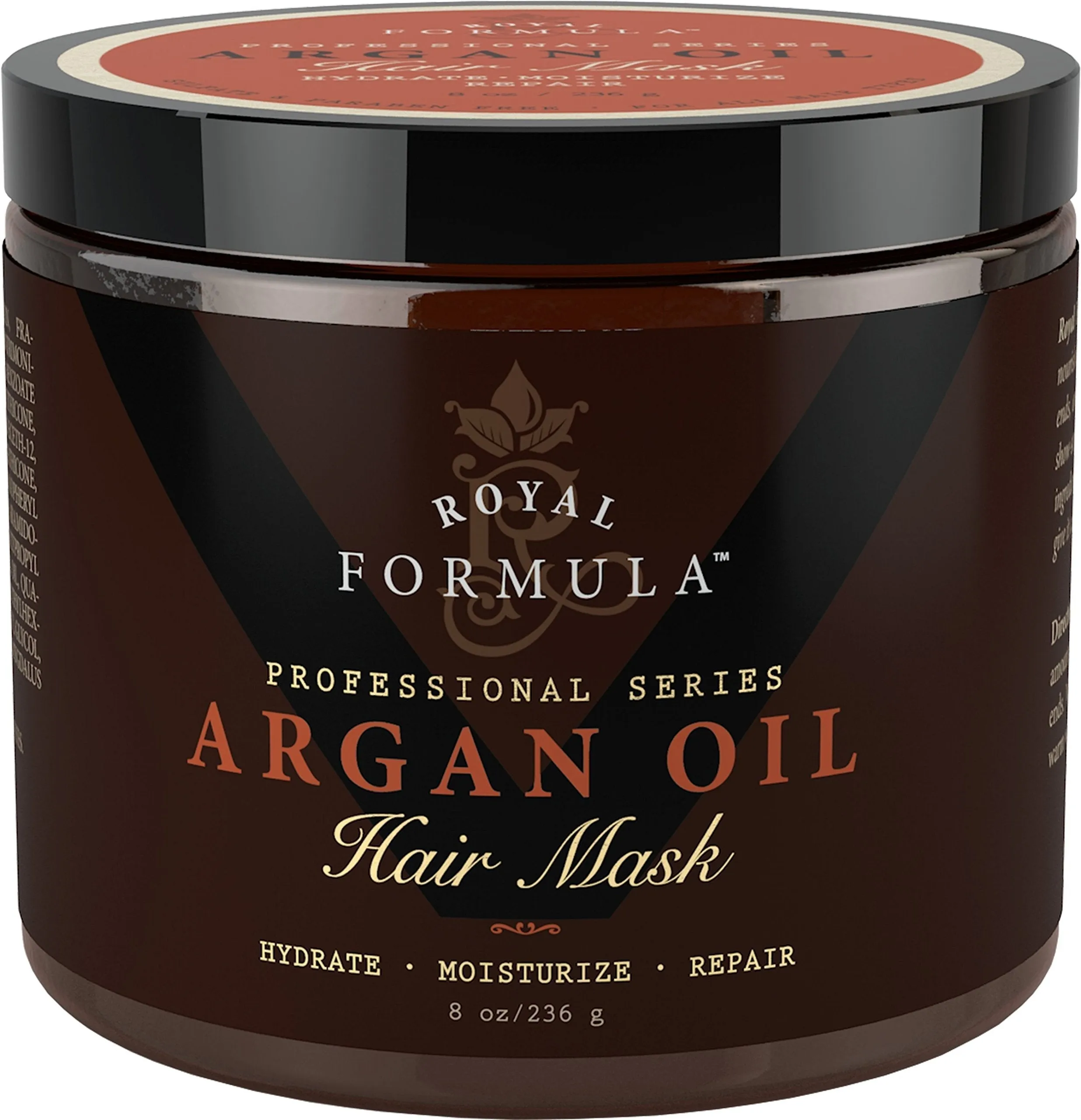 Argan Oil Hair Mask, Organic Argan & Almond Oils - Deep Conditioner, Hydrating Hair Treatment Therapy, Repair Dry Damaged, Color Treated & Bleached Hair - Hydrates & Stimulates Hair Growth, 8 Oz 8 Fl Oz (Pack of 1)