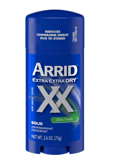 Arrid 24 Hour XX Dry Antiperspirant/Deodorant Solid, Unscented For Men and Women 2.6 oz
