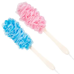 Arswin Loofah Back Scrubber for Shower,Loofah On a Stick Long Handle Bath Sponge Shower Brush,Soft Nylon Mesh Body Brush for Women&Men