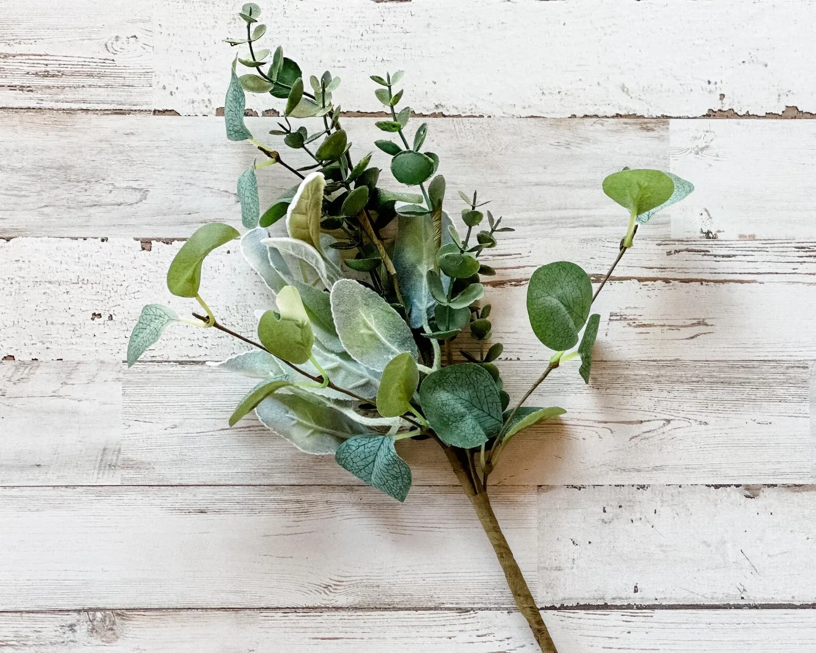 Artificial velvet lamb's ear greenery spray