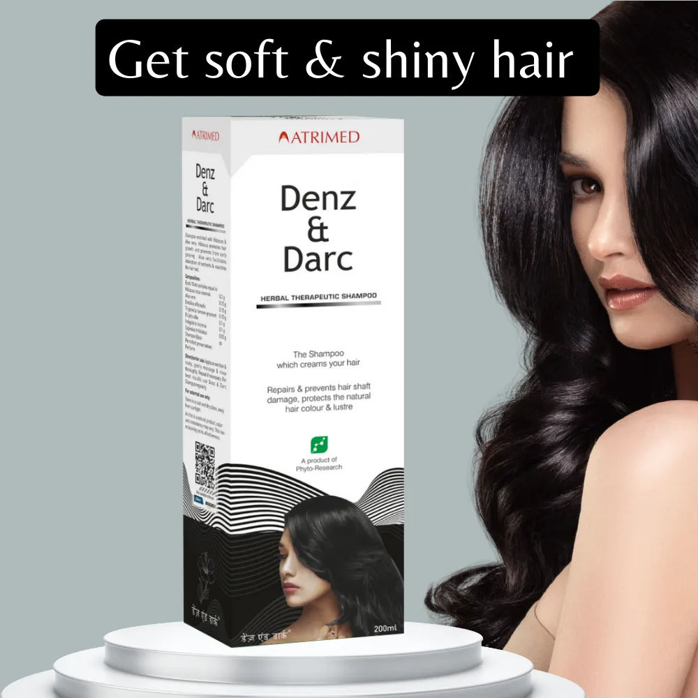 Atrimed Denz & Darc Herbal Therapeutic Shampoo | Pack of 3 | 200ml Each