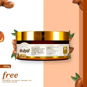 atulya Moroccan Argan Oil Hair Mask - 200gm (Add 2 Products in the Cart & Get 1 Free Product Use Code: B1G1)