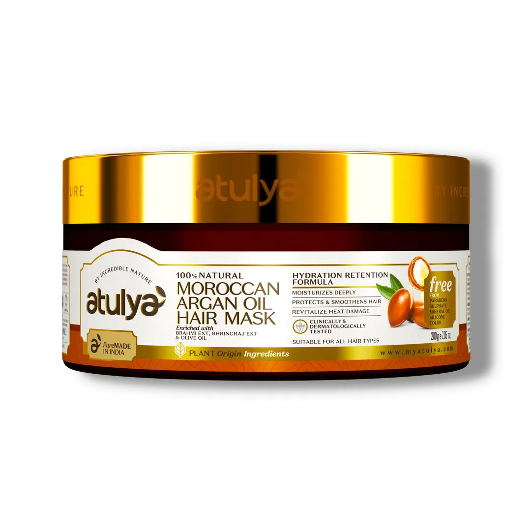 atulya Moroccan Argan Oil Hair Mask - 200gm (Add 2 Products in the Cart & Get 1 Free Product Use Code: B1G1)