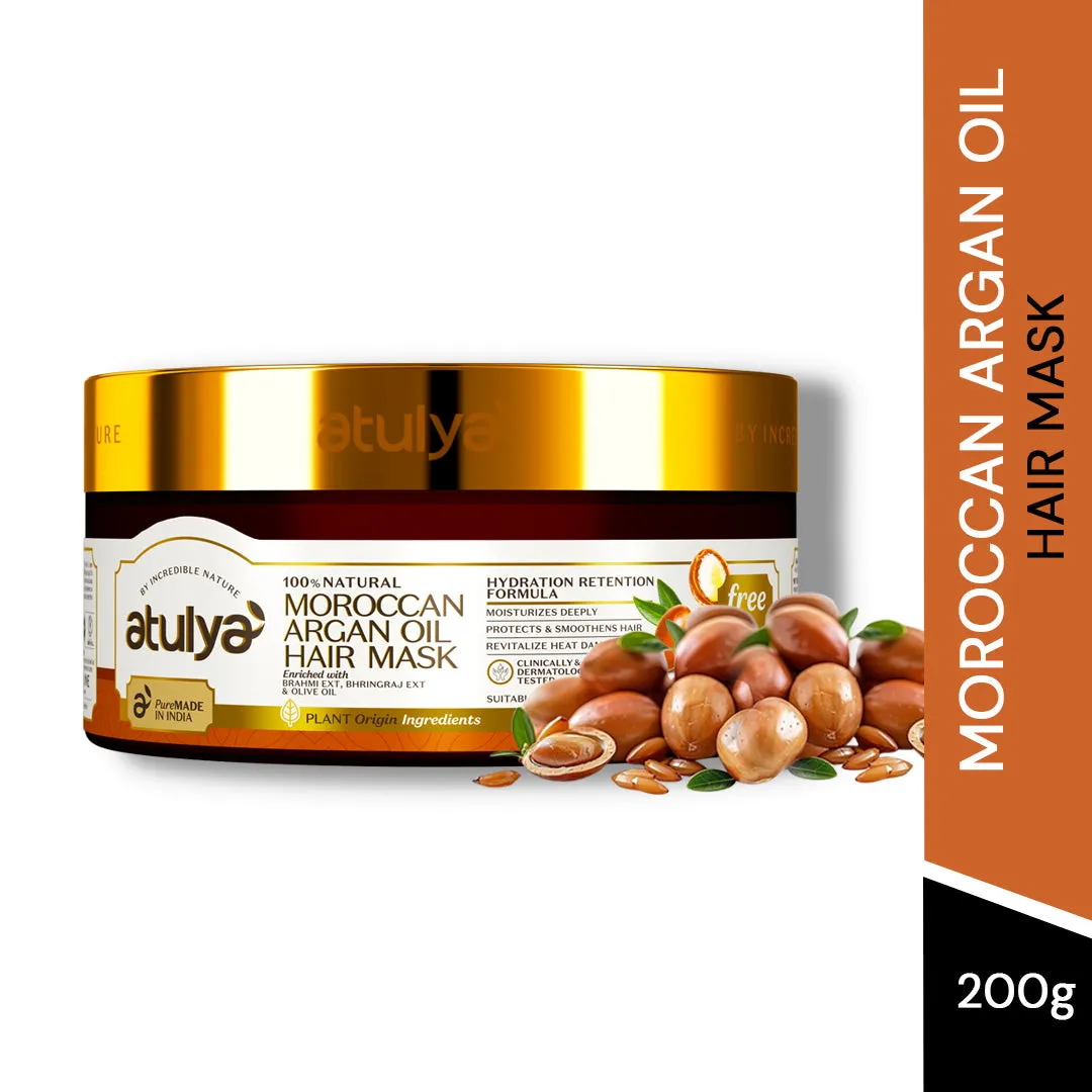 atulya Moroccan Argan Oil Hair Mask - 200gm (Add 2 Products in the Cart & Get 1 Free Product Use Code: B1G1)