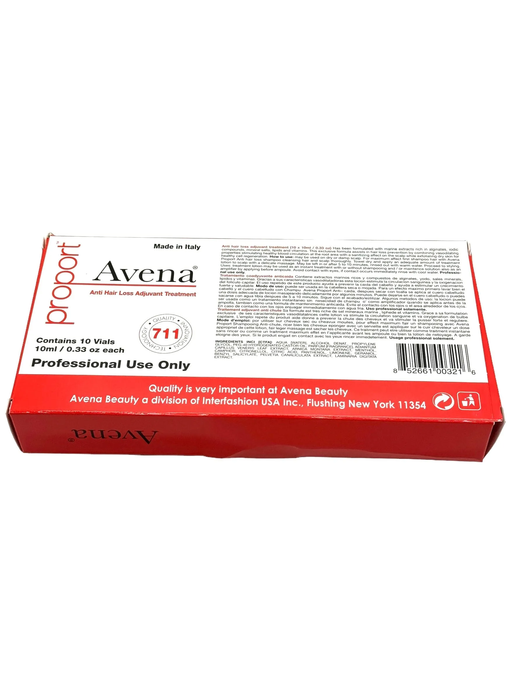 Avena Proport 711 Anti Hair Loss Leave In Intensive Treatment Vials 10pk/0.33oz