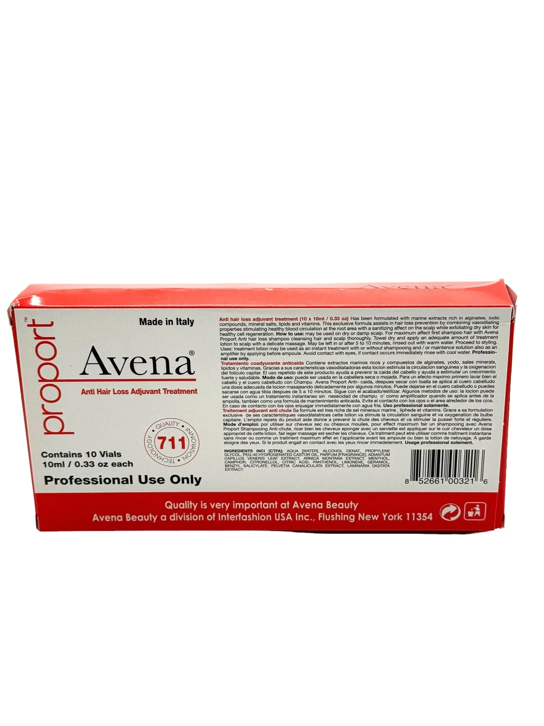 Avena Proport 711 Anti Hair Loss Leave In Intensive Treatment Vials 10pk/0.33oz