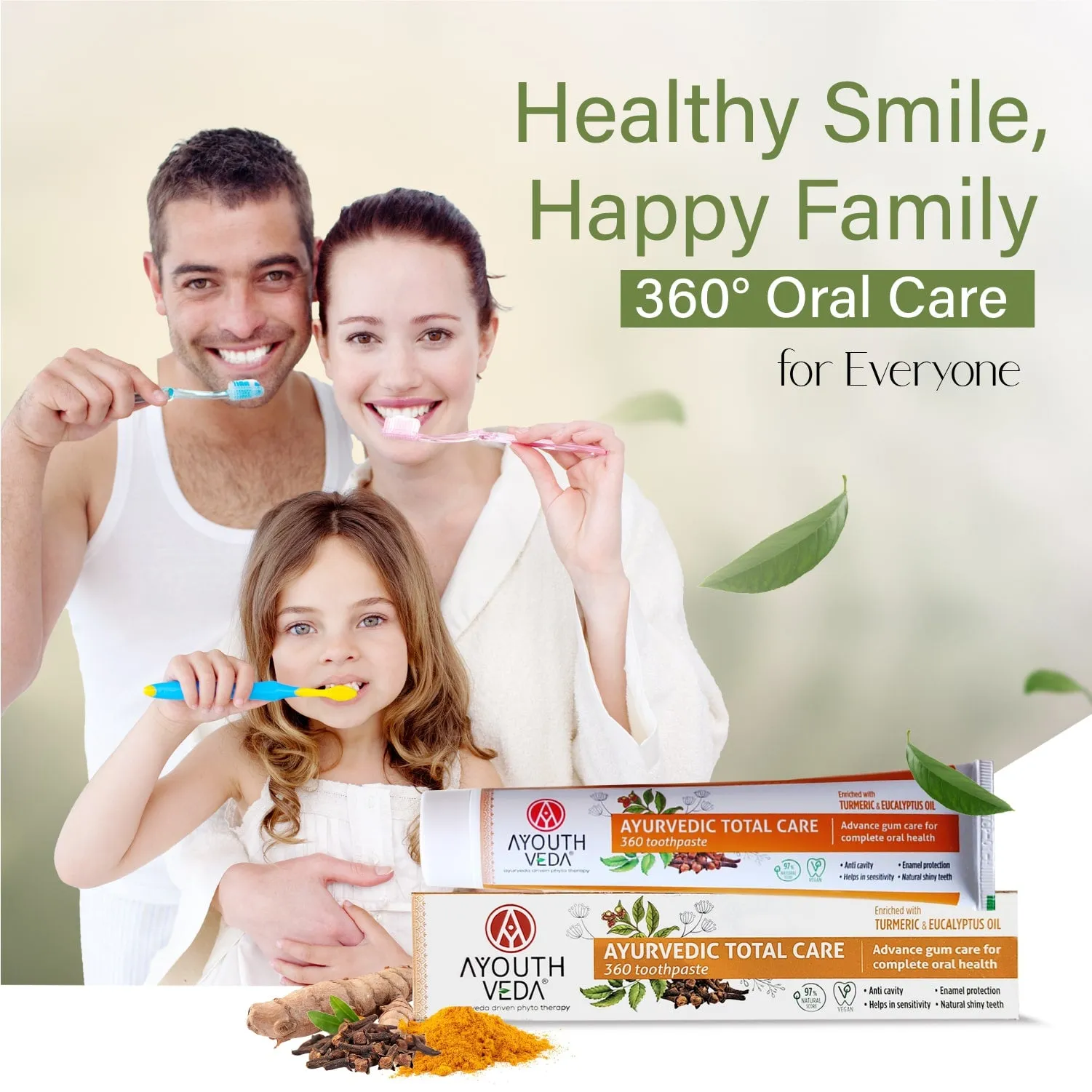 Ayouthveda Total Care 360 Toothpaste Net qty.- 100 g
