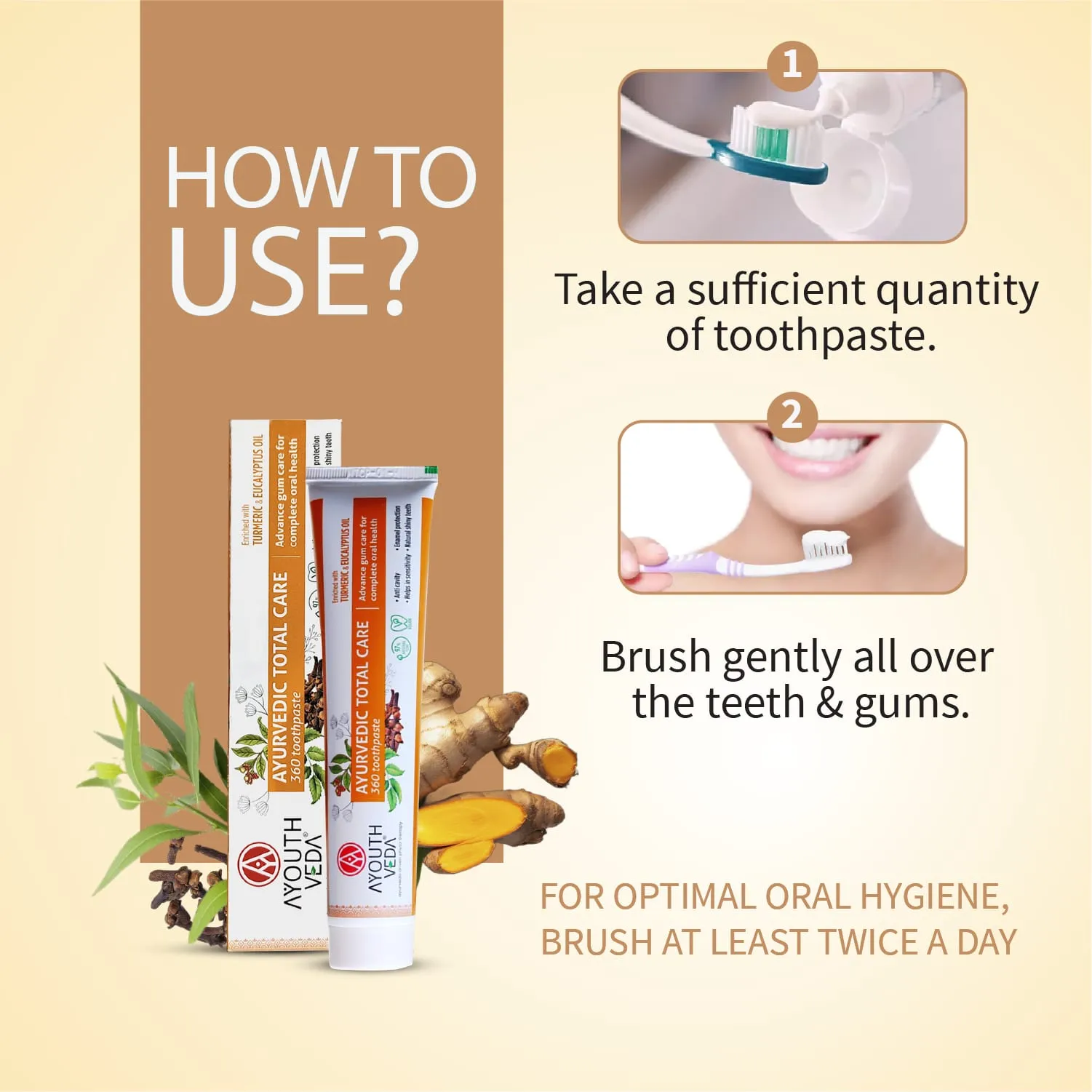 Ayouthveda Total Care 360 Toothpaste Net qty.- 100 g