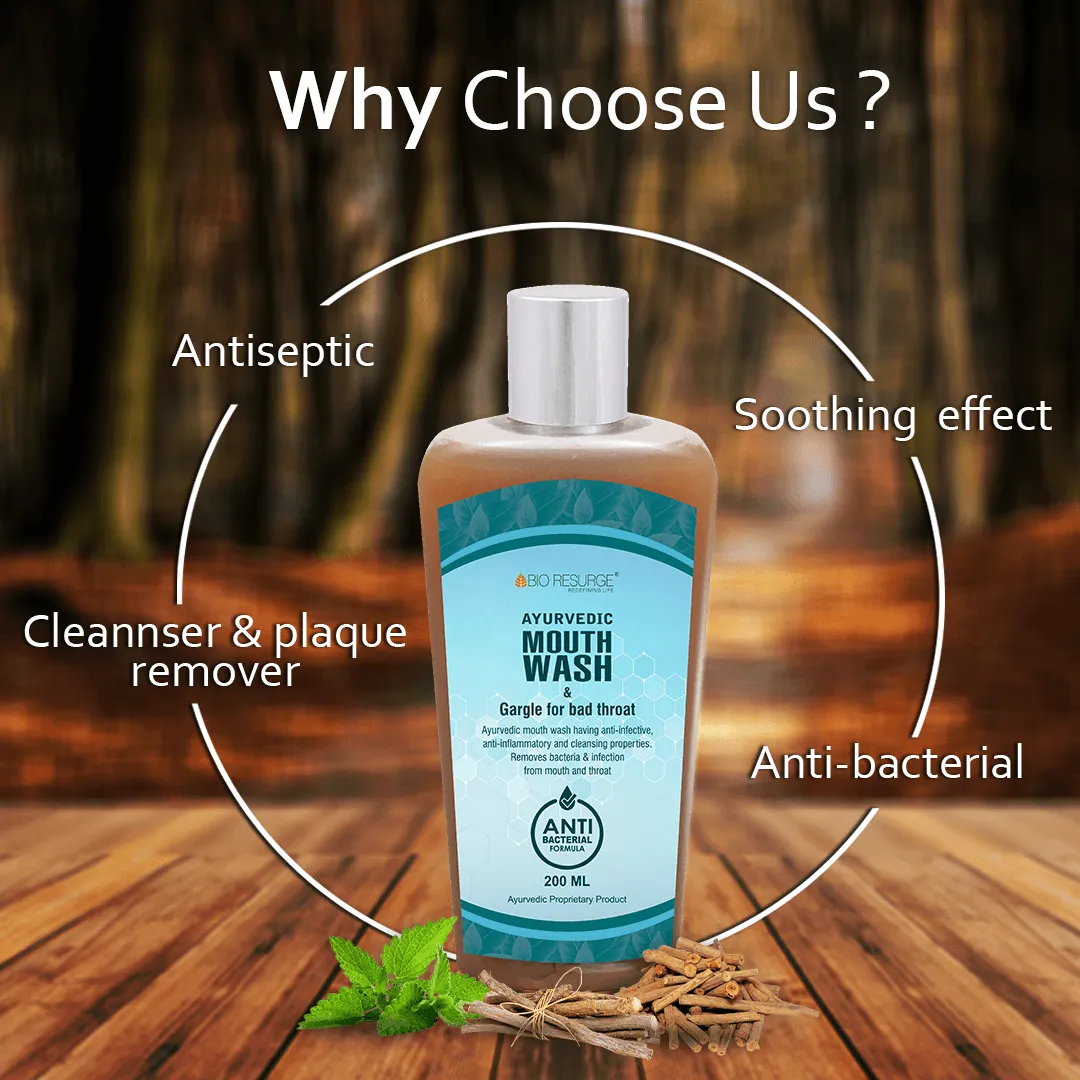 Ayurvedic Herbal Mouthwash liquid for sore throat & Bad Breath: One piece MRP (Inclusive of all taxes):Rs.250/- Net Weight 200ml/