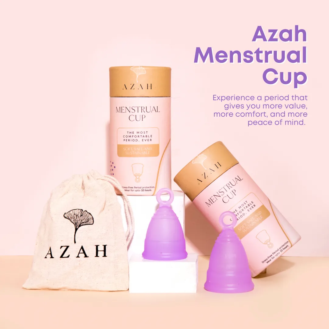 Azah Menstrual Cup with integrated pull-out ring
