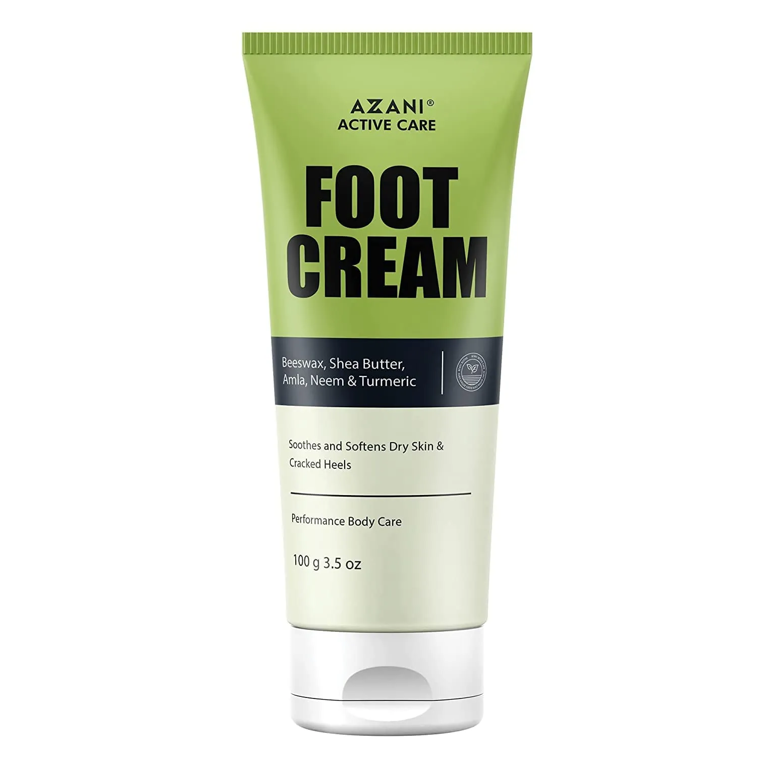 Azani Foot Care Cream (200 gm) | 4% Beeswax, 4% Shea Butter, Turmeric | for Rough, Dry and Cracked Heel, Knee & Elbow | Exfoliator, Moisturizer| Women & Men 200 g