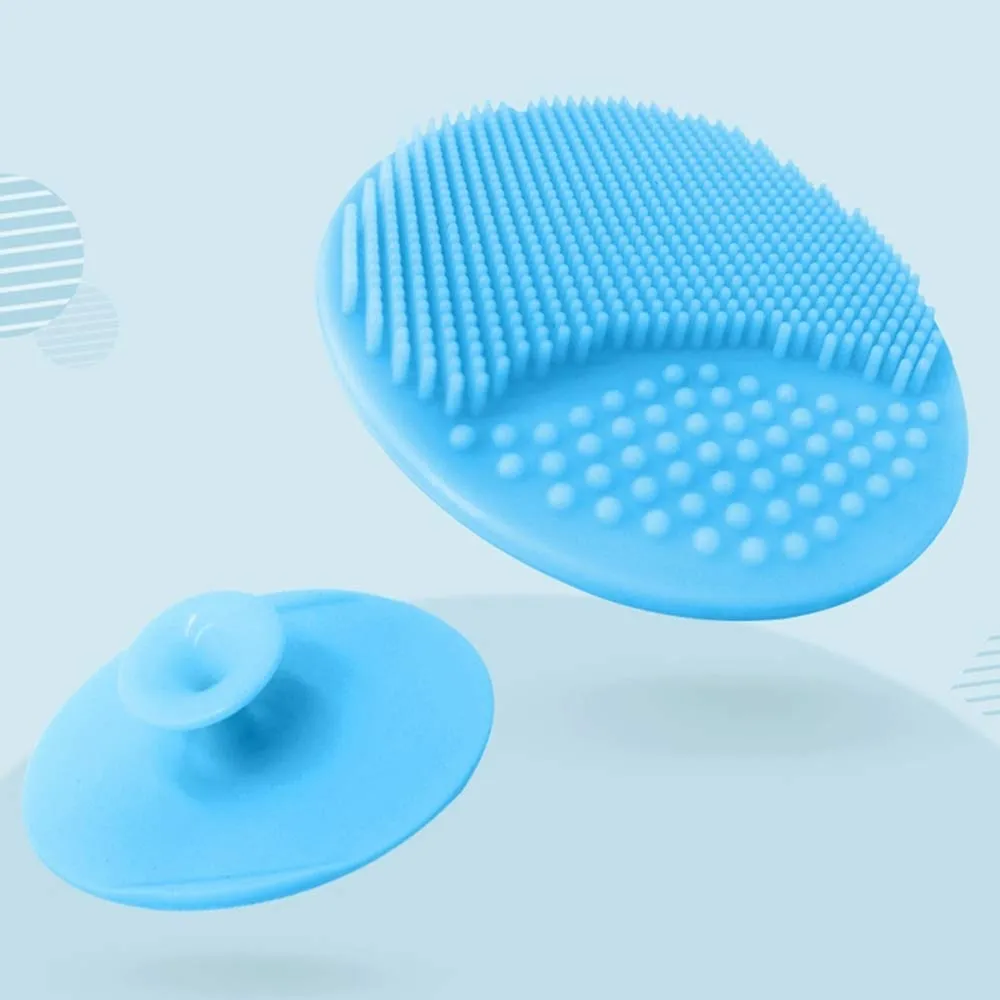 Baby Bath Brush, Baby Cradle Cap Brush, Silicone Massage Brush, Silicone Scrubbers Exfoliator Brush | The SkinSoother Baby Essential for Dry Skin, Cradle Cap and Eczema 2 Pack (Blue & Green) Blue & Green