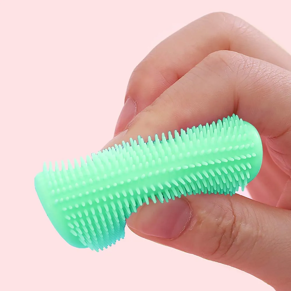 Baby Bath Brush, Baby Cradle Cap Brush, Silicone Massage Brush, Silicone Scrubbers Exfoliator Brush | The SkinSoother Baby Essential for Dry Skin, Cradle Cap and Eczema 2 Pack (Blue & Green) Blue & Green