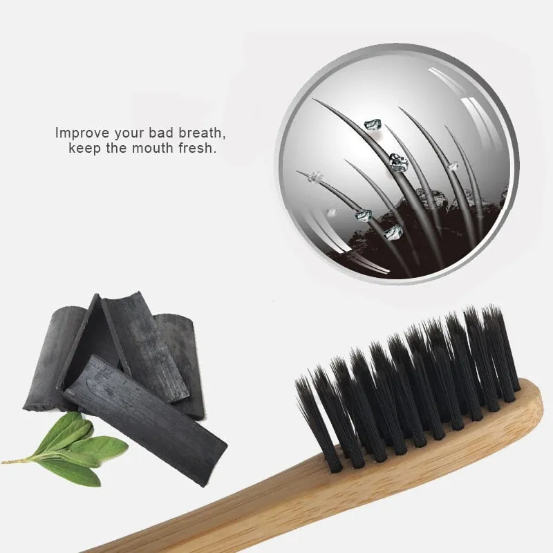 Bamboo charcoal toothbrush (1Pc)