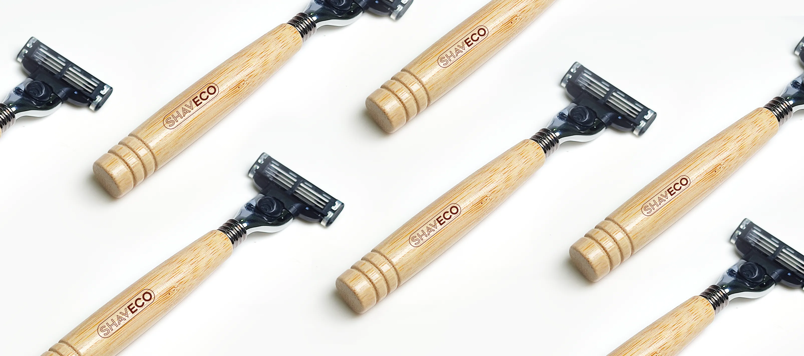 Bamboo Shaving Razor EDGE 3 Blades - Handle made from 100% Bamboo