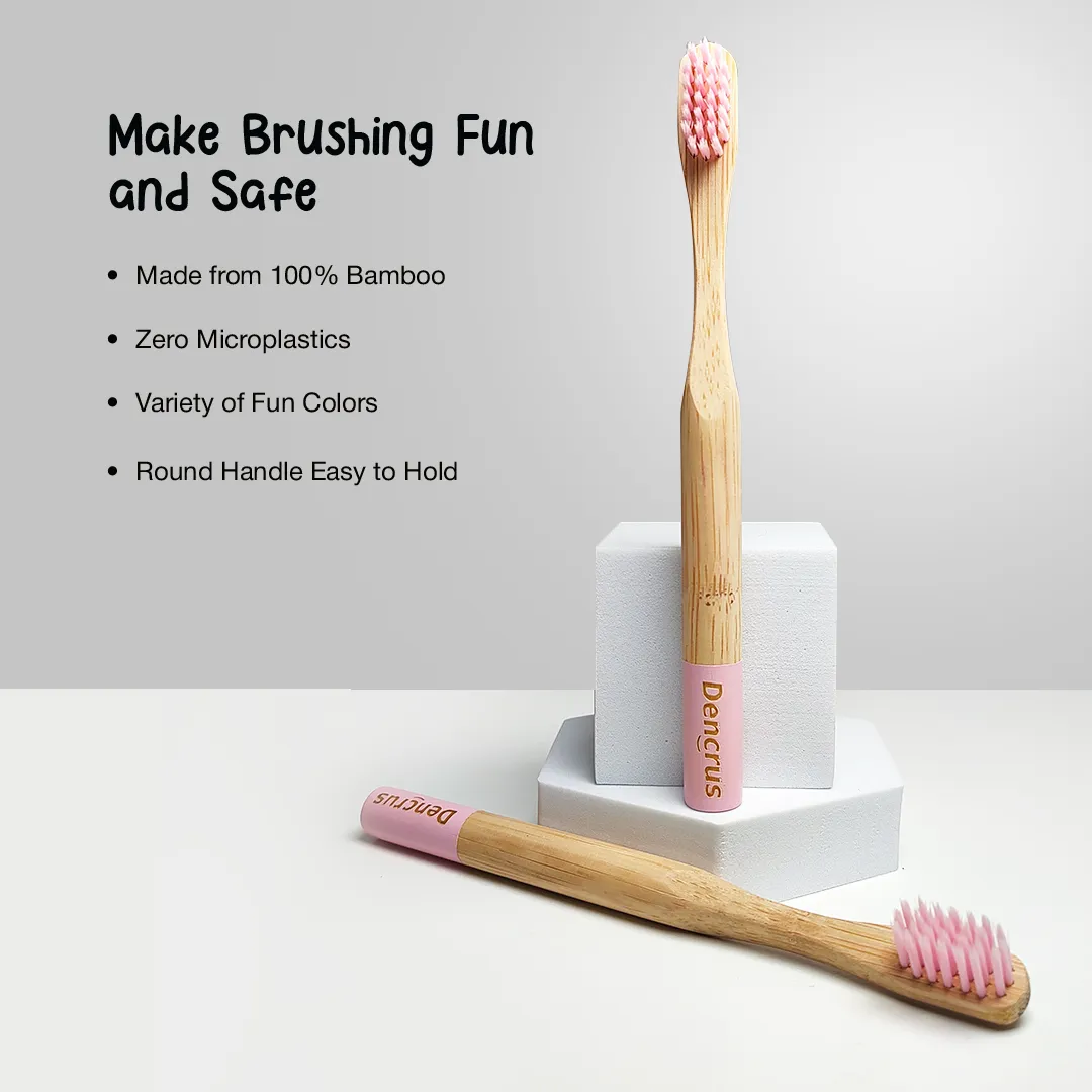 Bamboo Toothbrush ORBY for Kids | Biodegradable, Soft Bristles & Ergonomic Design
