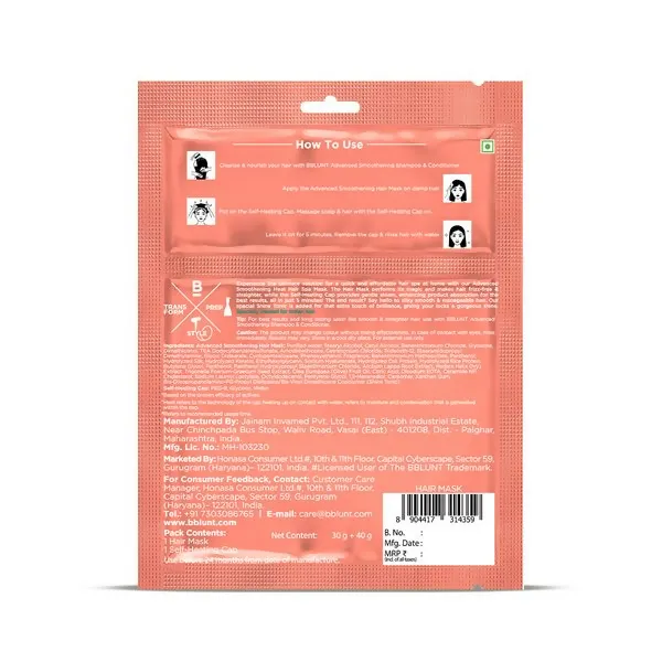 BBlunt Advanced Smoothening Heat Hair Spa Mask with Keratin & Hyaluronic Acid