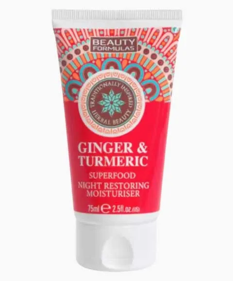 Beauty Formulas Ginger And Turmeric Superfood Night Restoring Moisturiser 75ml