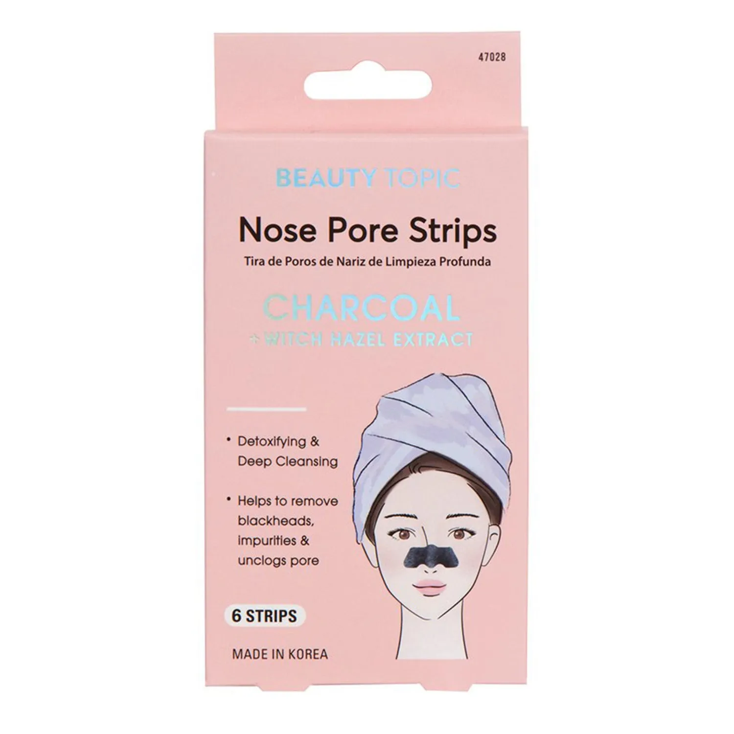 Beauty Topic Charcoal Nose Pore Strips 6 Strips