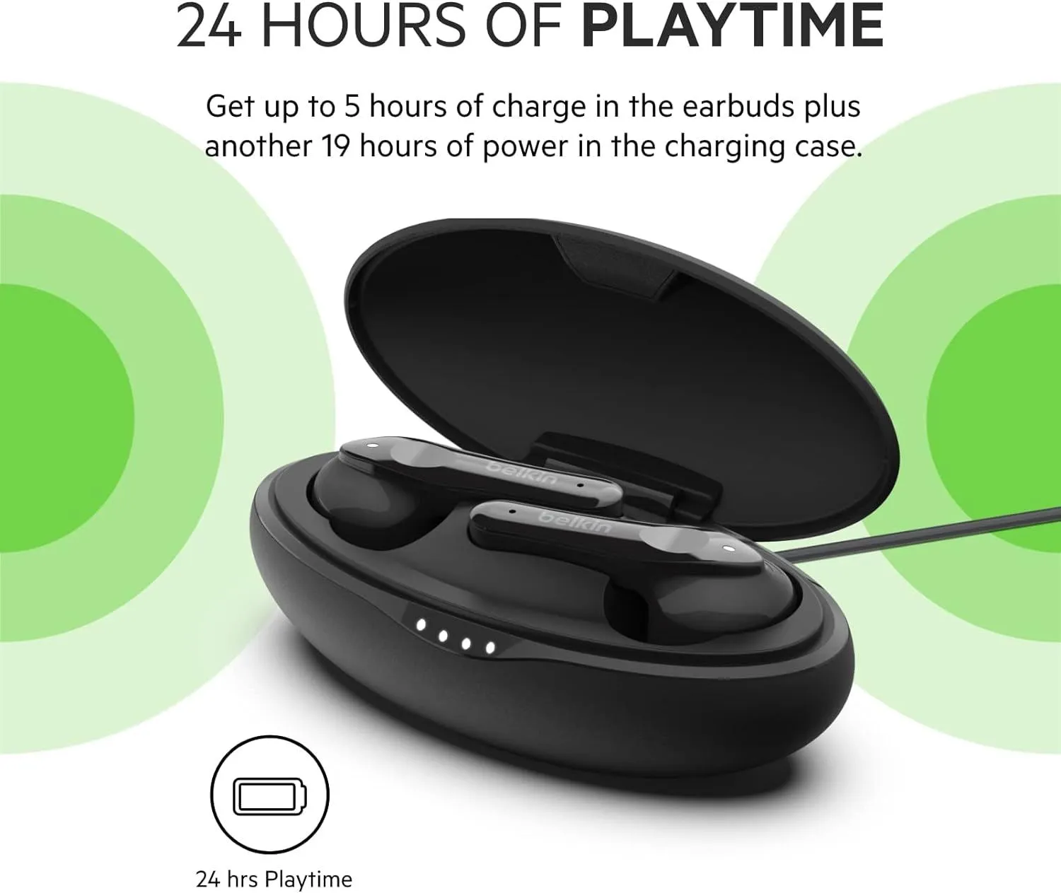 Belkin Soundform Move True Wireless Earbuds Black - PAC001btBK-GR