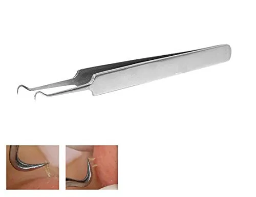 Bend Curved Stainless Steel Whitehead Blackhead Remover Tool