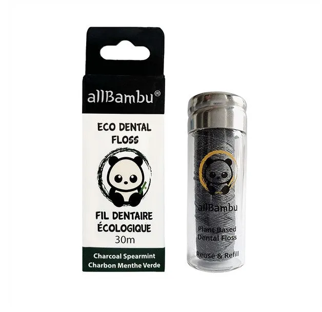 Biodegradable Eco Charcoal Dental Floss By allBambu