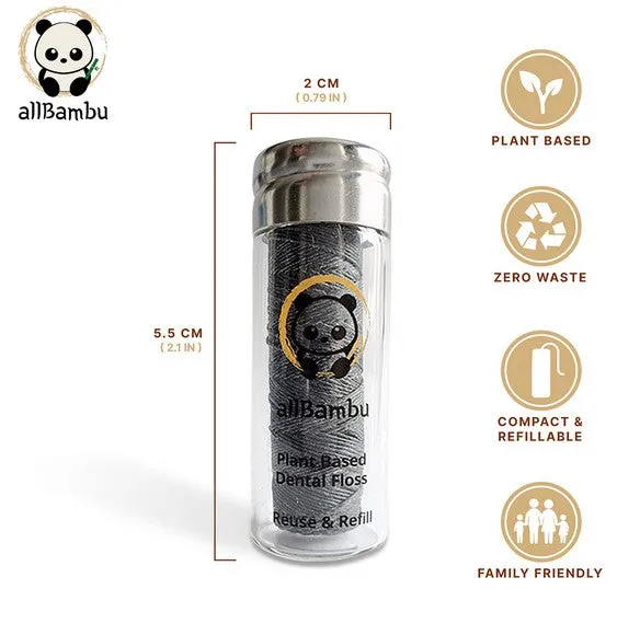 Biodegradable Eco Charcoal Dental Floss By allBambu